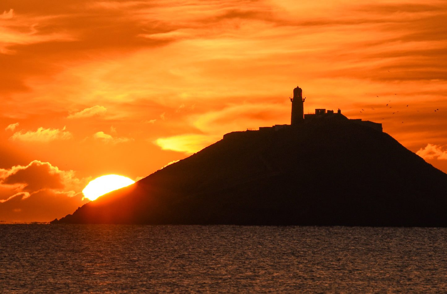 Ballycotton Lighthouse Sunrise Silhouette
