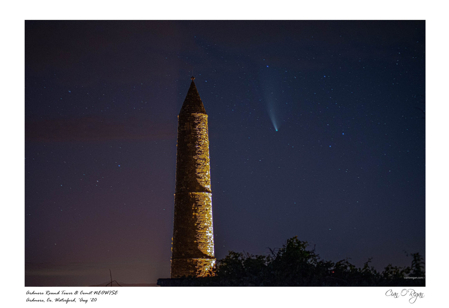 Ardmore Round Tower and Comet NEOWISE